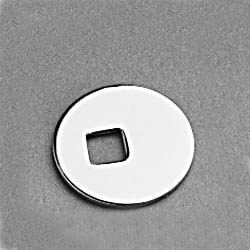 100105 - Bed-to-Frame Washers Unpolished Stainless 1 7/8 x 1/2 Square Offset Hole