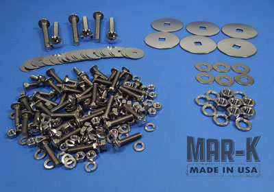 100210 - Bolt Kits Polished Stainless for Standard Angles, Bed Strips and Bed Wood with Standard Mounting Holes