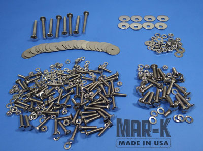 110306 - Bolt Kits Polished Stainless for Standard Sides, Bed Strips and Bed Wood with Standard Mounting Holes