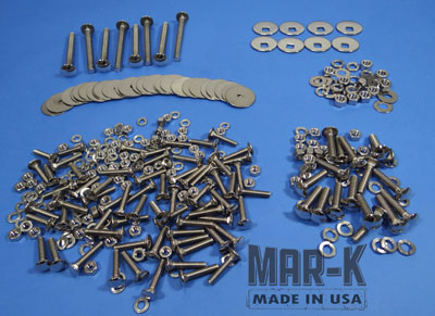 110357 - Bolt Kits Polished Stainless for Standard Angles, Bed Strips and Bed Wood with Standard Mounting Holes