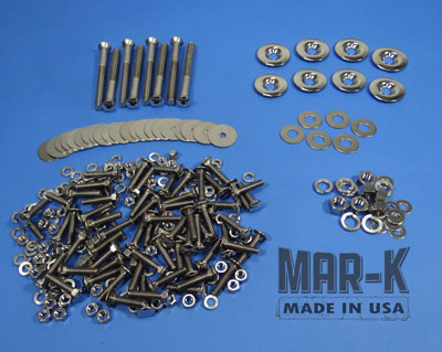 120420 - Bolt Kits Polished Stainless for Sides, 6 Standard Bed Strips and Bed Wood with Standard Mounting Holes