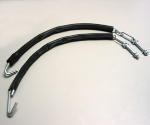 120600 - Tailgate Chains Zinc-Plated Steel with Black Cover