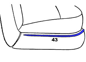 43 - Interior Trim Front Cushion