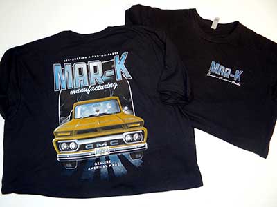 T-DB01-L - Apparel "DYNAMITE BLUE" Orange Truck/Mar-K Logo T-Shirt